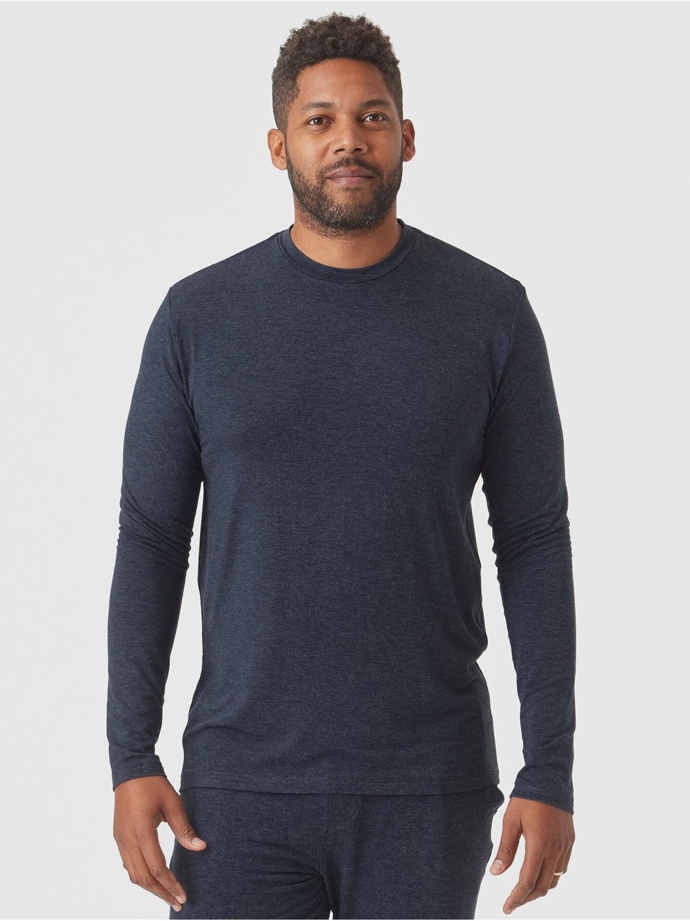 True Classic Heather Navy Micromodal Long Sleeve Tee NWT Men’s